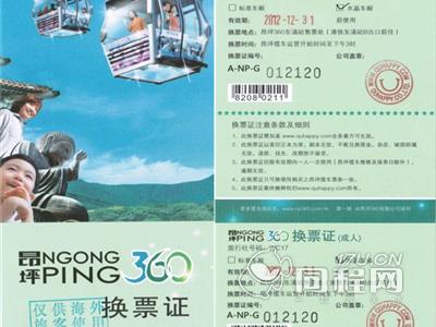 香港昂坪360（缆车，昂膳坊，地铁一日通）图片换票证