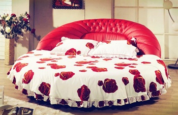浪漫圆床房